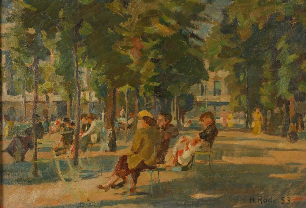 Heinrich (1906) Rode comparable auction result: heinrich rode rast im park
