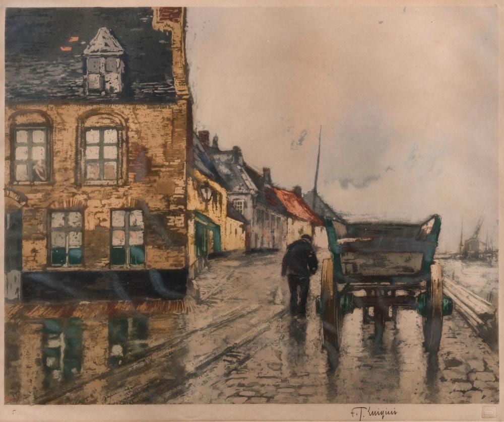 Ferdinand Luigini comparable auction result: ferdinand jean luigini 1870 1943 france french street scene lithograph signed in the lower margin f j luigini 50 x 58cm