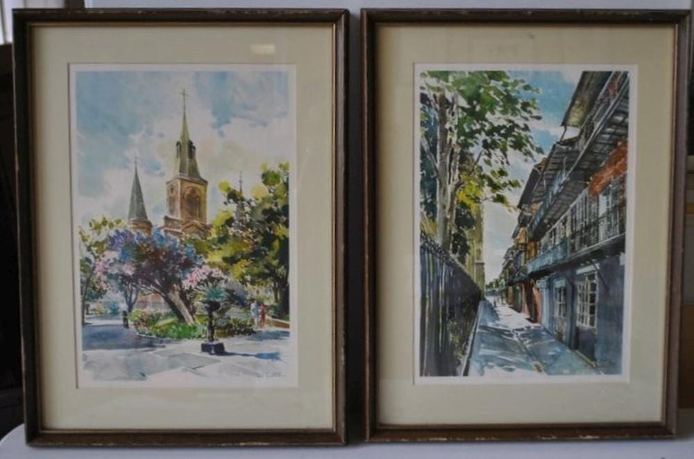 Phil Austin comparable auction result: phil austin pair of original watercolors reserve off