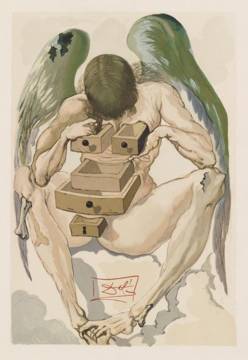 SALVADOR DALÍ La Divine Comédie by Dante Alighieri. sold by Swann Auction Galleries, lot 461 — auction record photograph