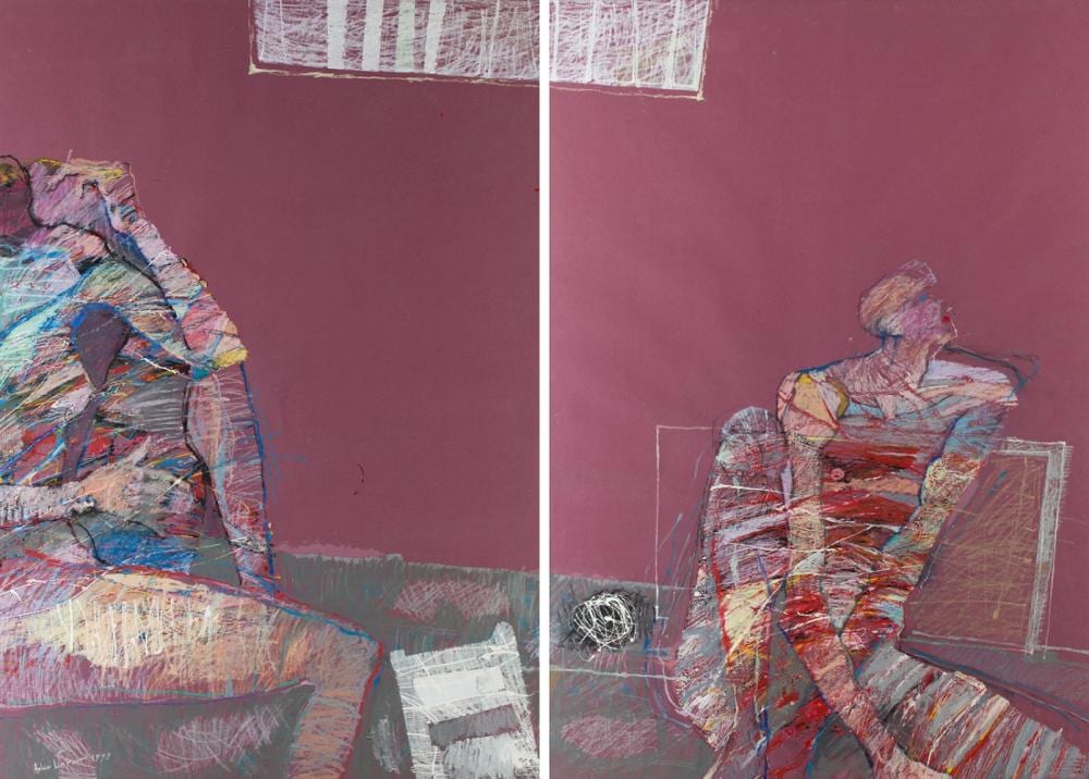 Adam Wator comparable auction result: adam wator b 1970 untitled diptych 1988
