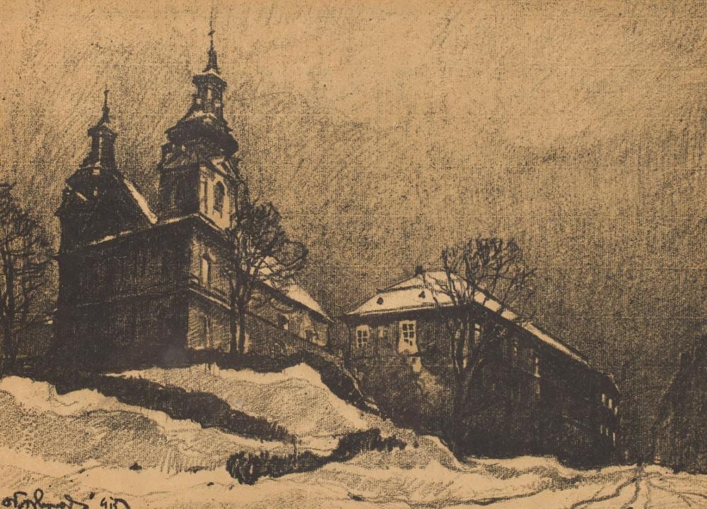Odo Dobrowolski comparable auction result: odo dobrowolski 1883 1917 carmelite church the lviv portfolio 1915