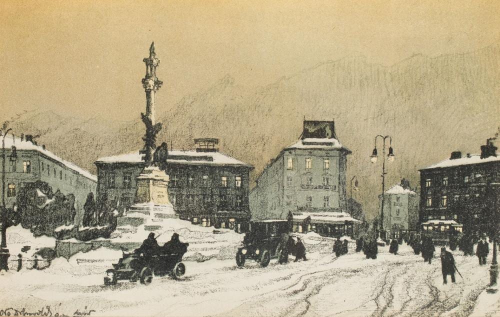 Odo Dobrowolski comparable auction result: odo dobrowolski 1883 1917 the mariacki square the lviv portfolio 1915
