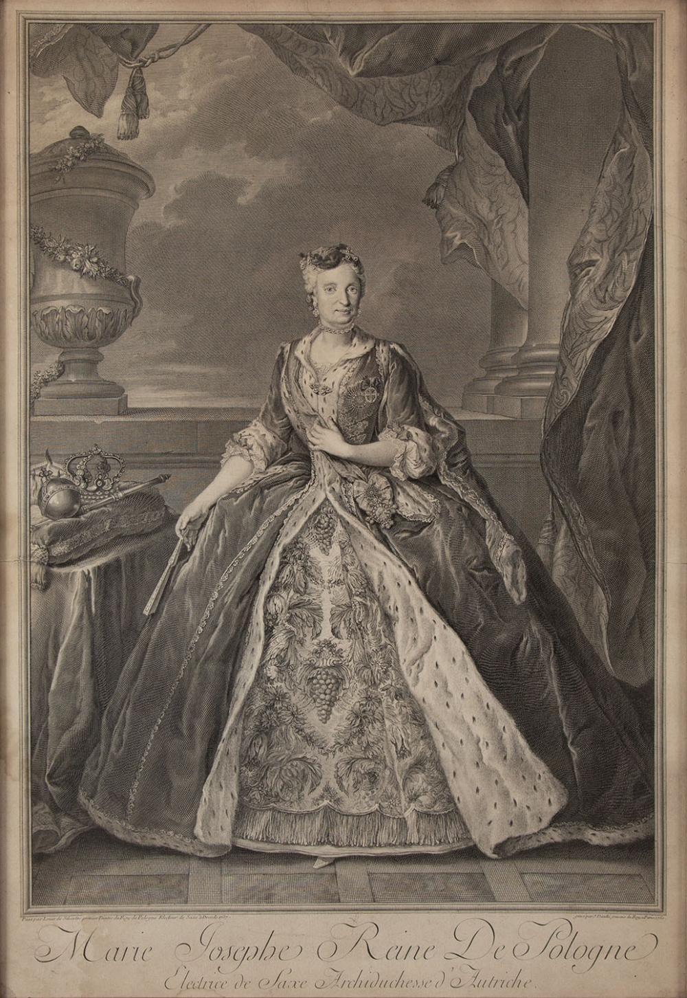 Jean Daullé comparable auction result: jean daull 1703 1763 maria josepha of austria queen of poland 1750