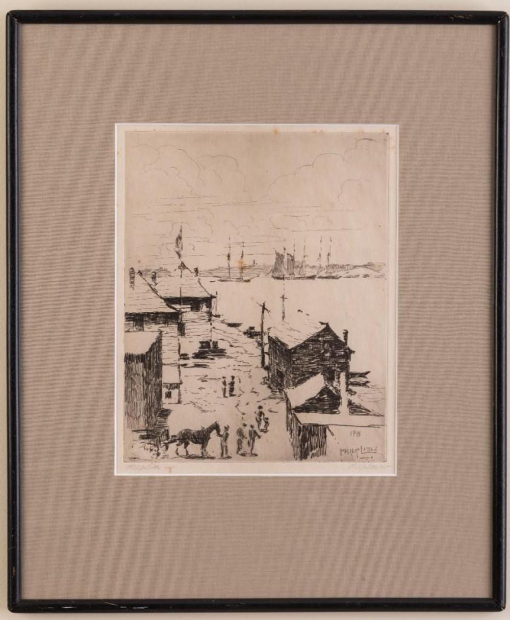 Philip Little comparable auction result: philip little 1857 1942 wharf scene