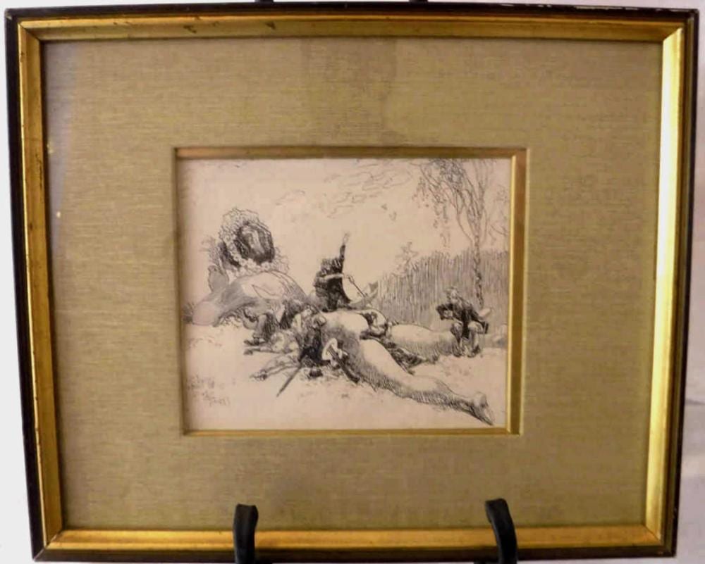Heinrich Kley comparable auction result: winter sleep by heinrich kley