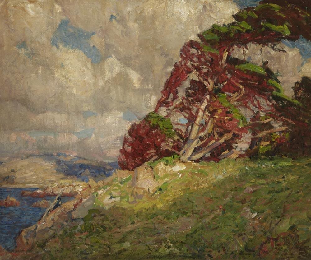 Bruce Nelson comparable auction result: bruce nelson 1888 1952 carmel coast 25 1 4 x 30in