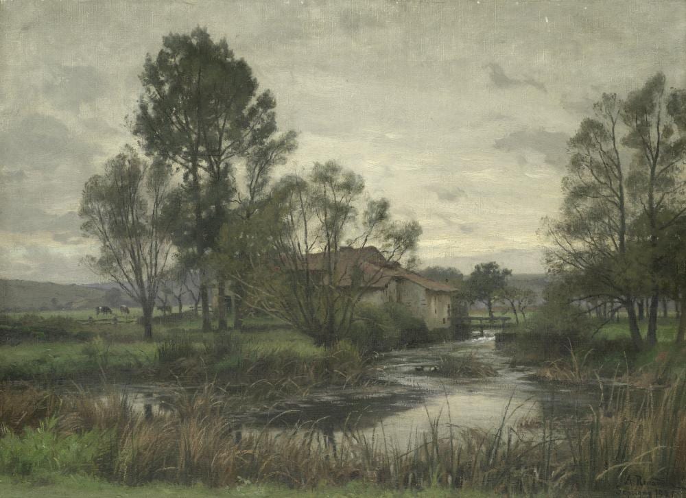 Alfred Renaudin comparable auction result: alfred renaudin french 1866 1944 river landscape sepvigny