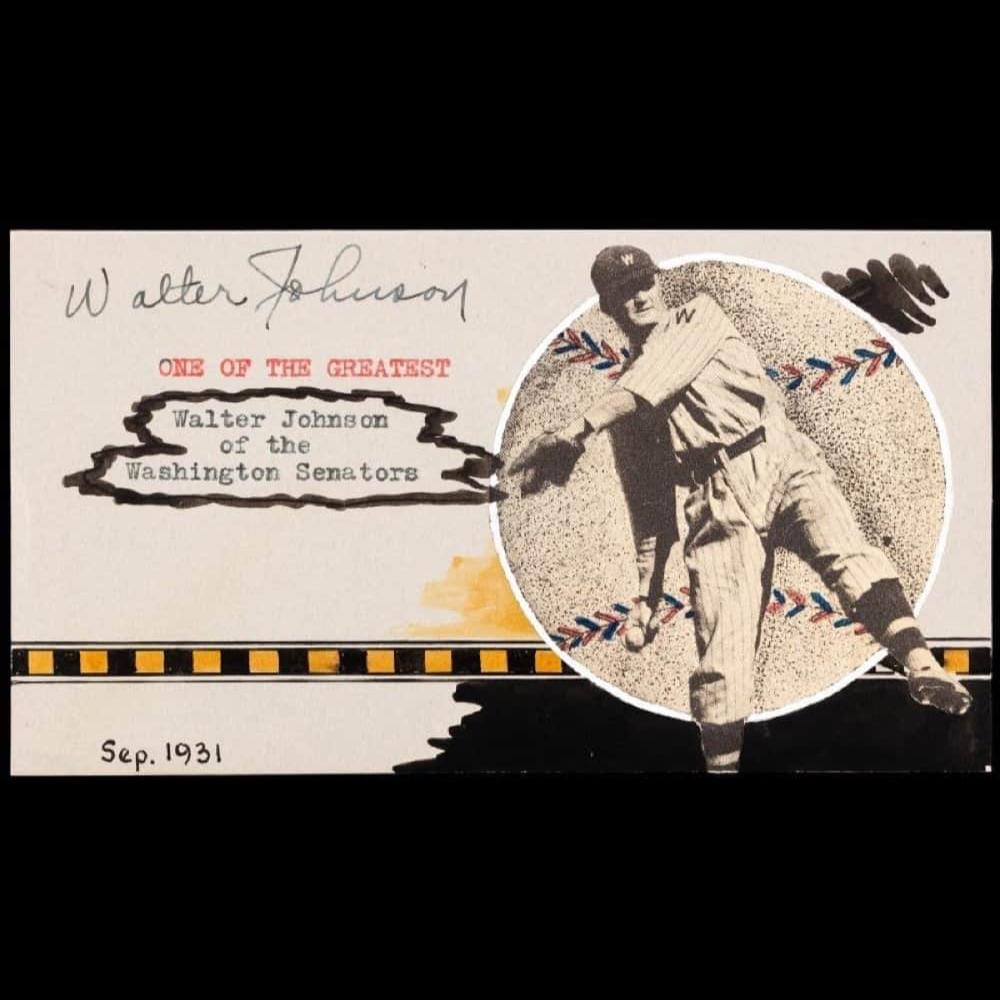Abd al-Hadi al-Gazzar comparable auction result: walter johnson celebrated legend of the washington senators 21 seasons pitching first five hall of famer loa by ja
