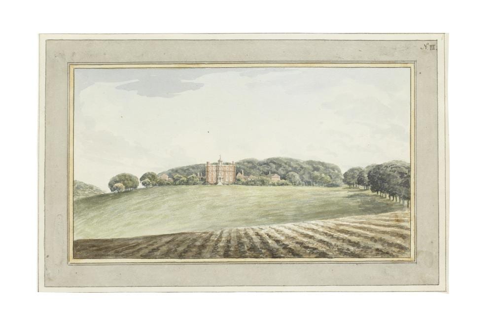 Humphrey Repton comparable auction result: humphry repton bury st edmunds 1752 1818 aylsham view of the south front of norman court unframed