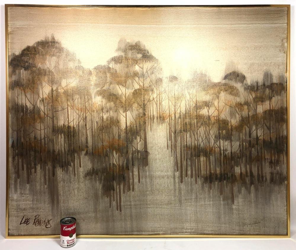 LEE REYNOLDS MODERNIST LANDSCAPE PAINTING ON CANVAS IN sold by Uniques & Antiques, lot 570 — auction record photograph
