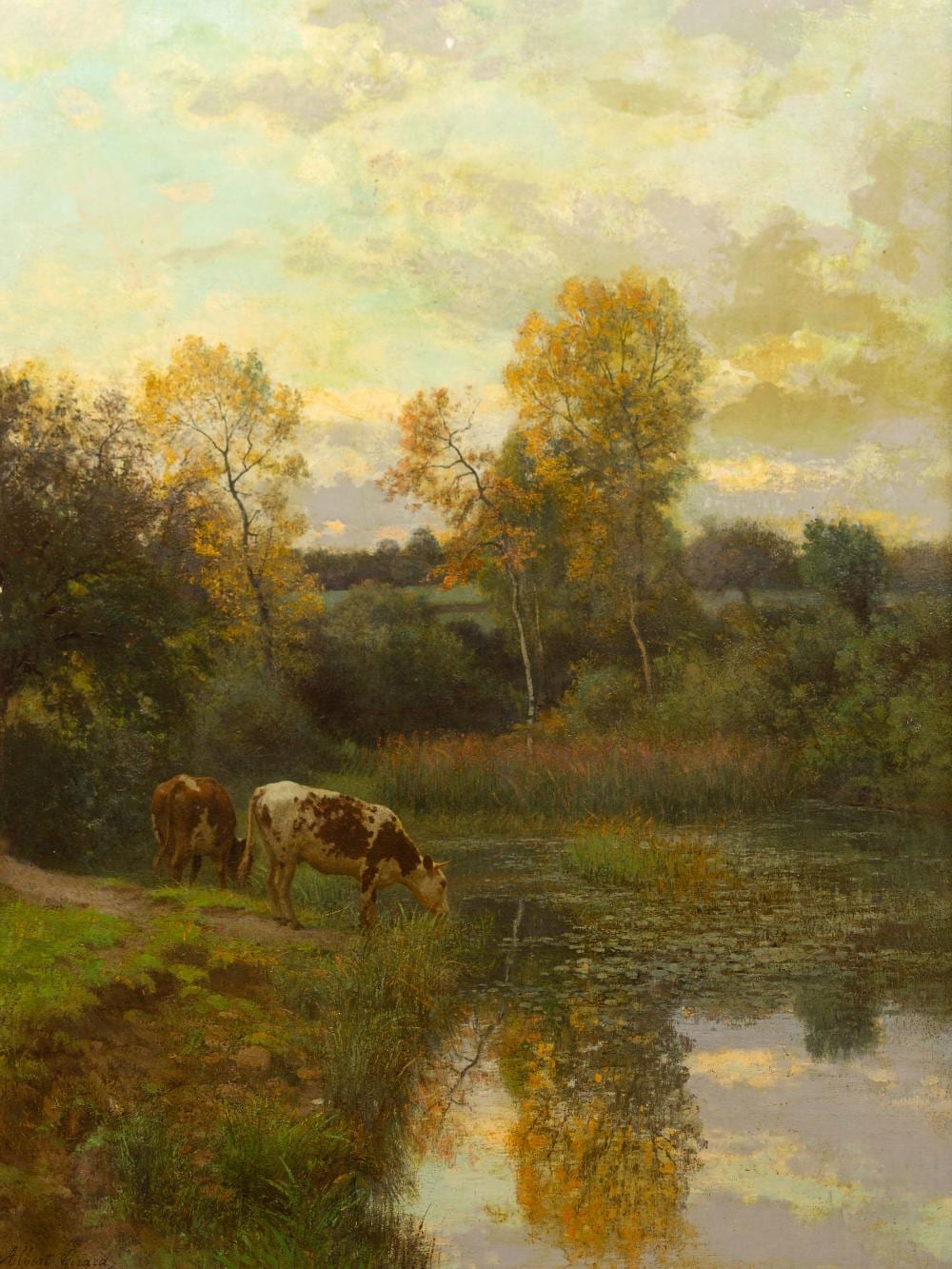 Albert Girard comparable auction result: albert girard french 1839 1920 oil pastoral landscape with cattle signed 108 x 78