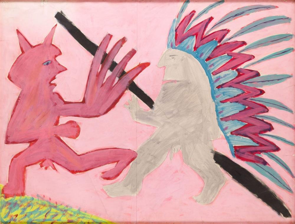 Ryszard Grzyb comparable auction result: ryszard grzyb b 1956 jacob wrestling with the angel 1984