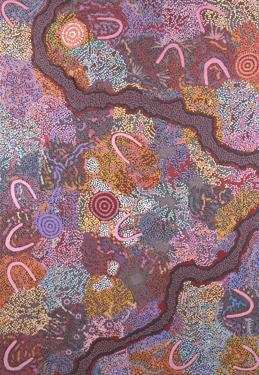 Gabriella Possum Nungarrayi comparable auction result: gabriella possum nungarrayi born 1967 grandmothers country 2018 acrylic on belgian linen