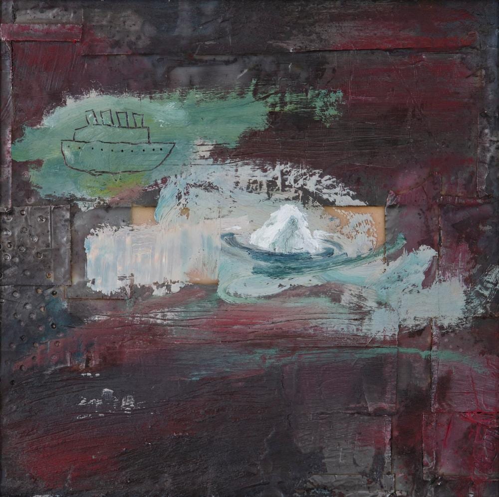 Rita Duffy comparable auction result: rita duffy b 1959 iceberg titanicmixed media 29 5 x 29 5cm 11 x 11 signed