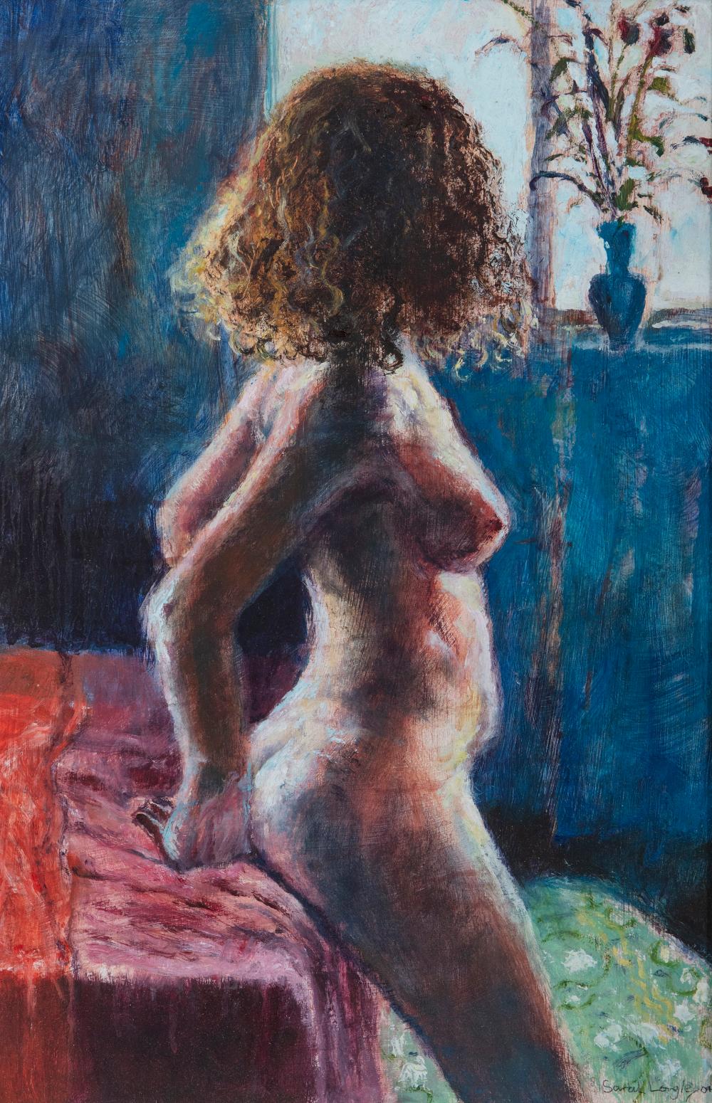 sarah longley b 1975 stretching nudeoil on board 56 x 36cm 22 x 14 signedprovenance peppercanister gallery label verso · Adam's · 2020-09-02 Sarah Longley comparable auction result: sarah longley b 1975 stretching nudeoil on board 56 x 36cm 22 x 14 signedprovenance peppercanister gallery label verso