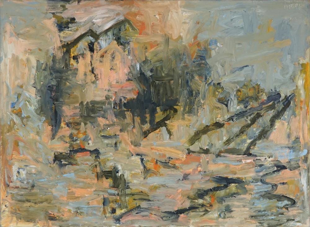 Henry Mulholland comparable auction result: henry mulholland 1962 morning mist i acrylic on canvas 88 x 120cm signed and dated