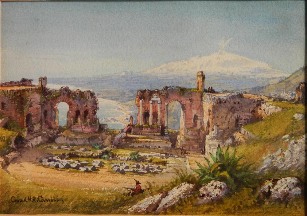 Conrad Hector Rafaele Carelli comparable auction result: conrad h r carelli gouache