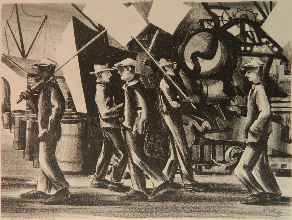 Hermann (1904) Volz comparable auction result: herman volz lithograph