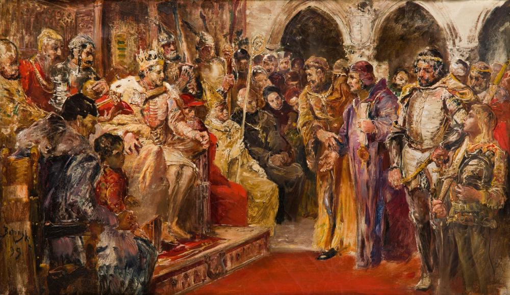 Stanislaw Kaczor-Batowski comparable auction result: stanislaw kaczor batowski 1866 1946 wkrotce w roku 1410 wyslal go 1899