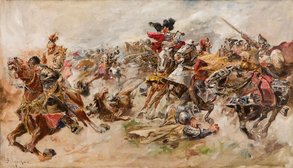 Stanislaw Kaczor-Batowski comparable auction result: stanislaw kaczor batowski 1866 1946 spalil byl na ten czas swidrygiello 1899
