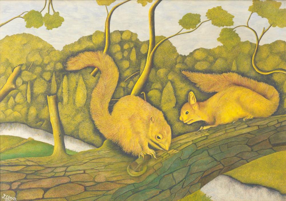 James Lloyd comparable auction result: james lloyd british 1905 1974 squirrels painted in 1964
