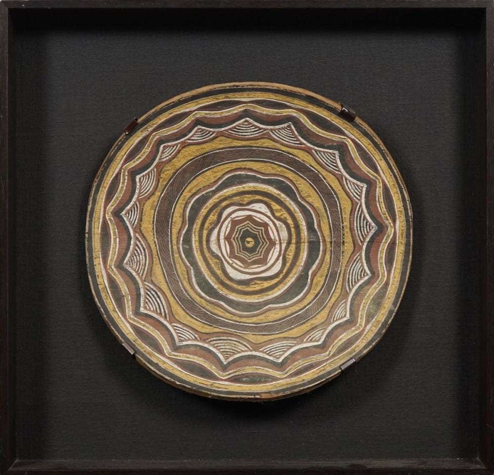 Charlie Mardigan comparable auction result: charlie mardigan 1926 1986 campsite c1970 d 37cm