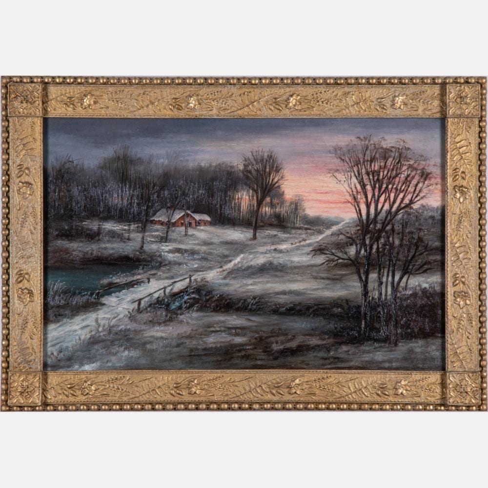 William Coventry Wall comparable auction result: william coventry wall 1810 1886 winter landscape oil on canvas