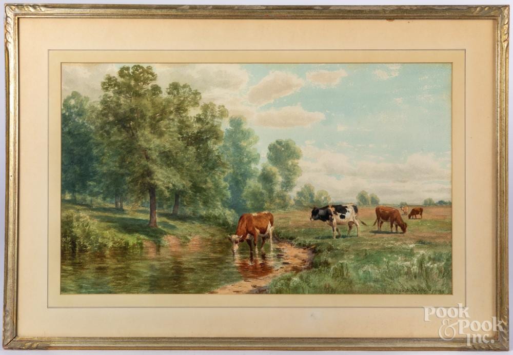 Tom Craig comparable auction result: thomas craig watercolor landscape