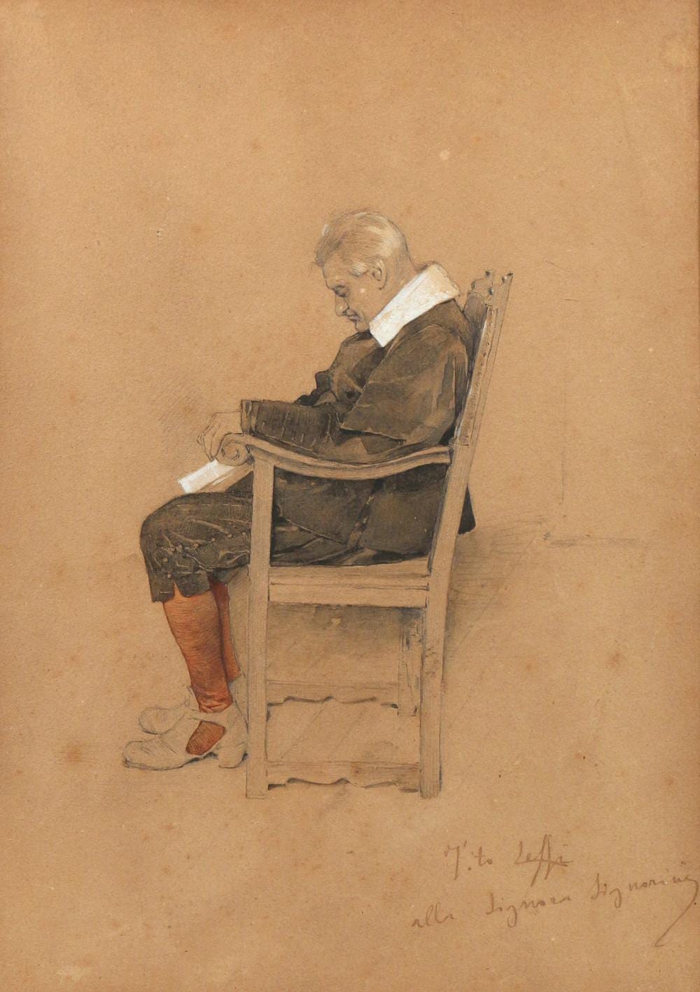 Tito Lessi comparable auction result: tito lessi italian 1858 1917