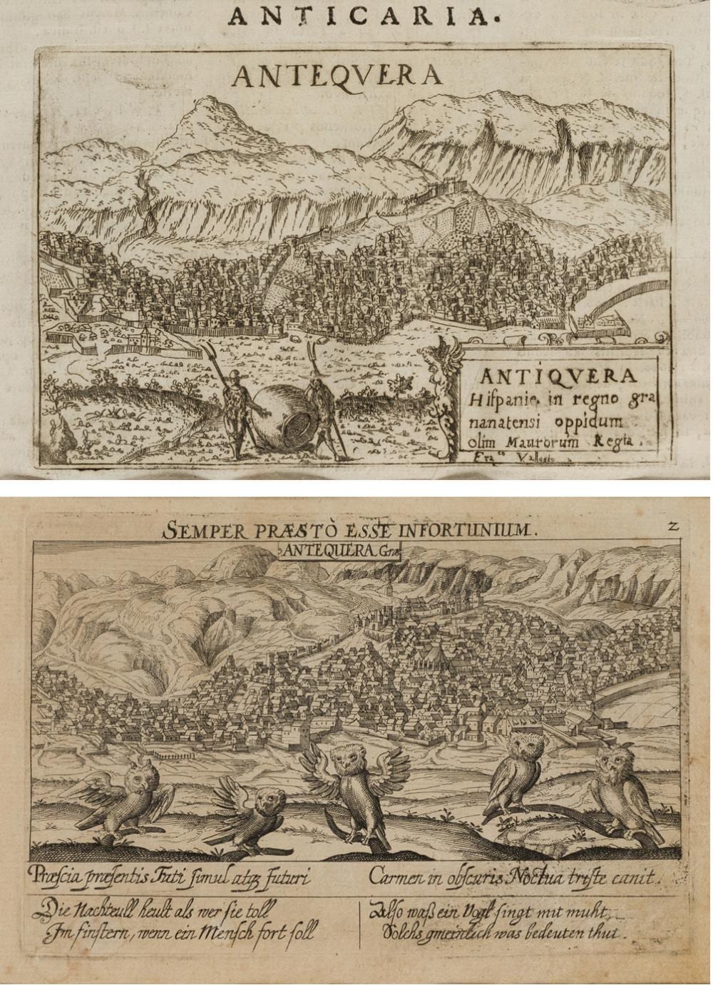 Daniel Meisner comparable auction result: daniel meisner vistas de antequera engraving