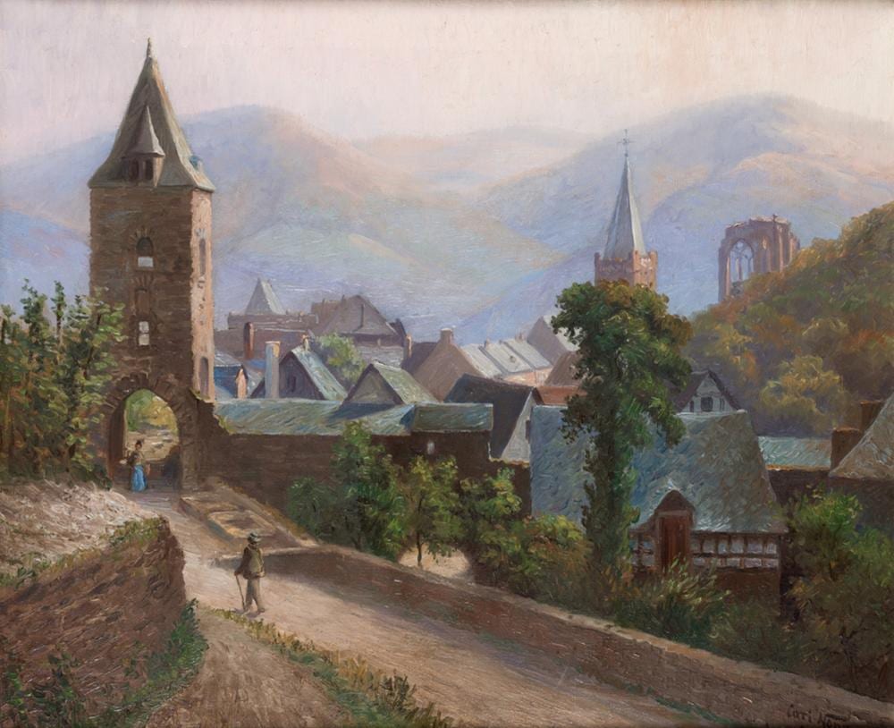 Karl Nonn comparable auction result: carl nonn vista de bonn oil on canvas