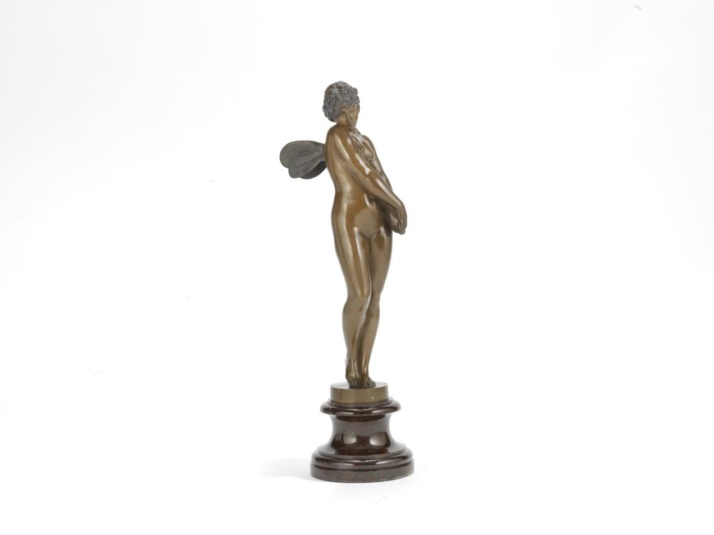 Gustav Heinrich Eberlein comparable auction result: gustav heinrich eberlein german 1847 1926 a patinated bronze figure of a winged nymph circa 1900