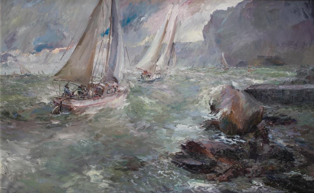 José Luis Checa comparable auction result: jos luis checa en busca de refugio oil on canvas