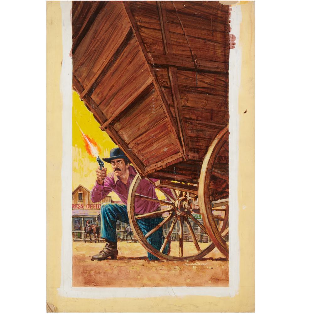 Gil Cohen comparable auction result: gil cohen western pulp original cover art