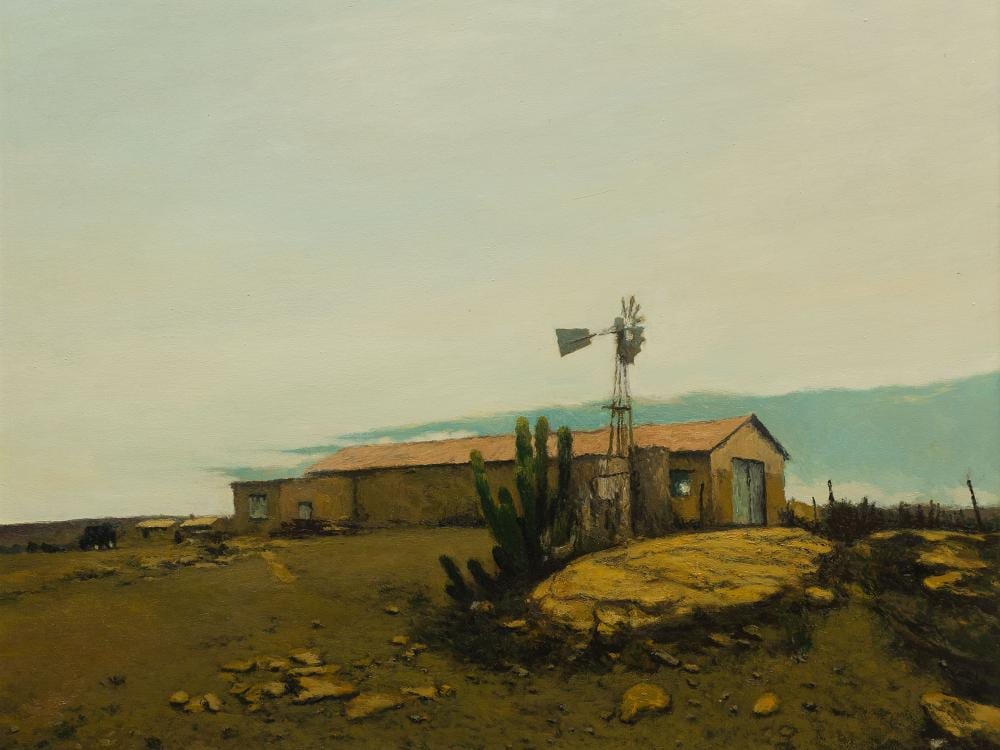 carl walter meyer sa 1965 2017 oil farm building windmill signed with initials dated 95 70 x 90 · 5th Avenue Auctioneers · 2020-04-05 Carl Walter Meyer comparable auction result: carl walter meyer sa 1965 2017 oil farm building windmill signed with initials dated 95 70 x 90