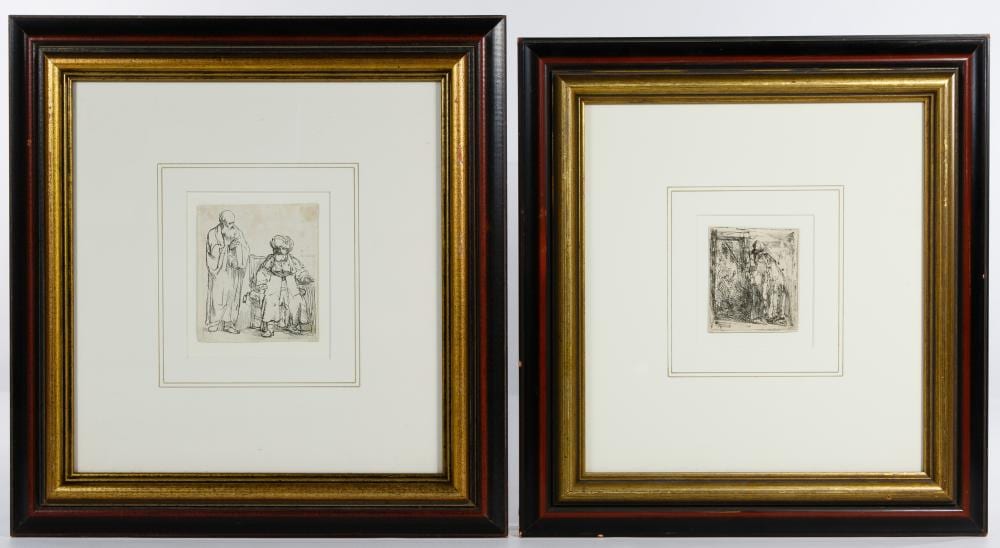 (After) Rembrandt van Rijn (Dutch, 1606-1669) Etching and Drypoint sold by Leonard Auction, lot 391 — auction record photograph