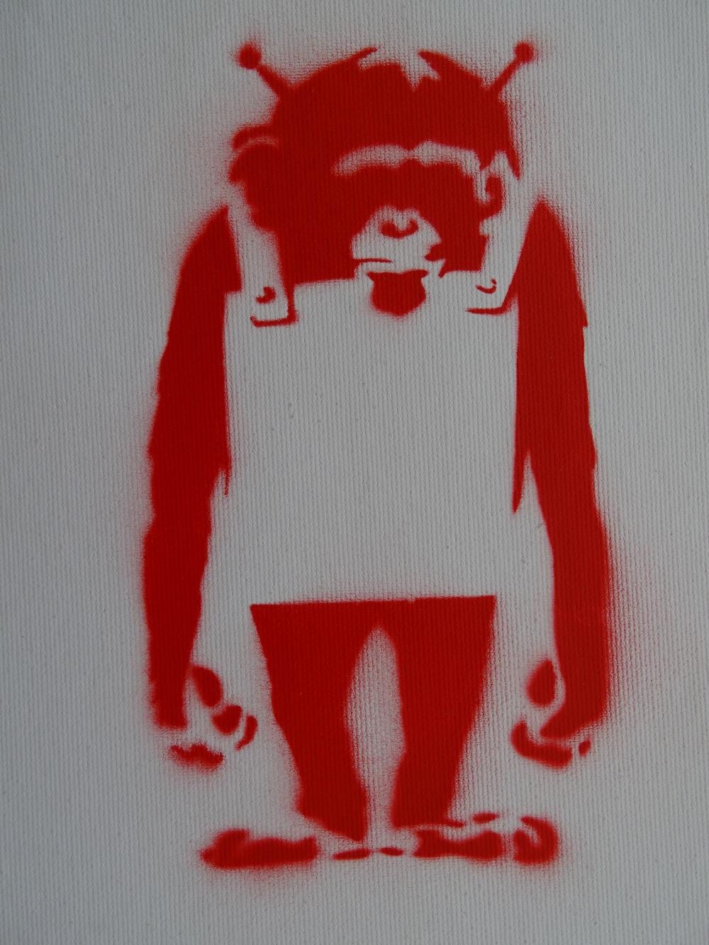 Banksy, spray graffiti art sold by Novartia, lot 153 — auction record photograph