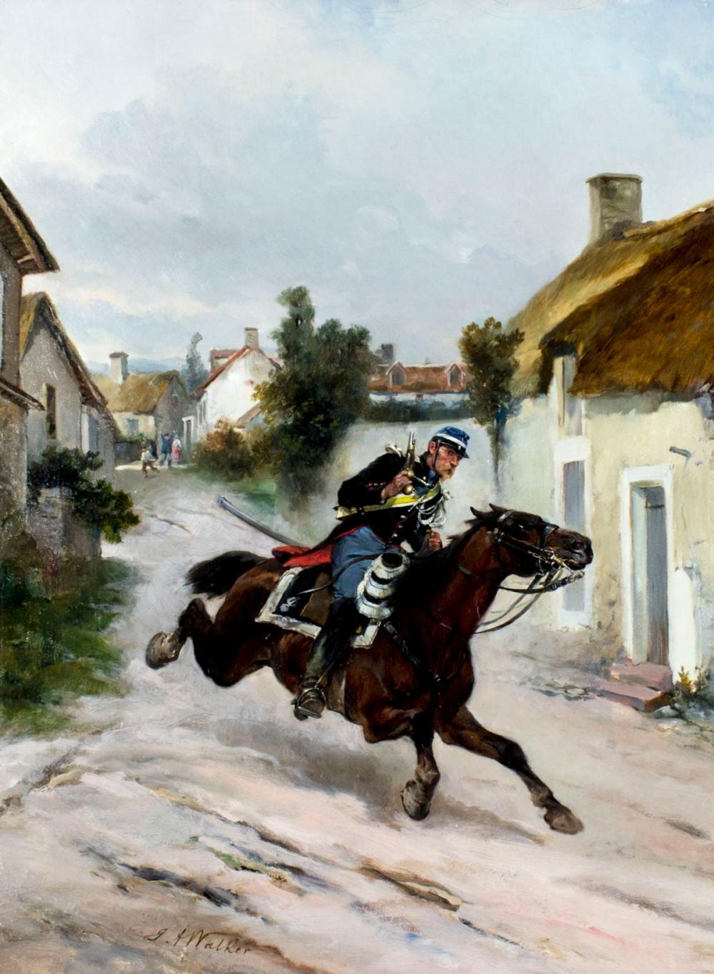 James Alexander Walker comparable auction result: james alexander walker uk france 1841 1898 oil painting antique