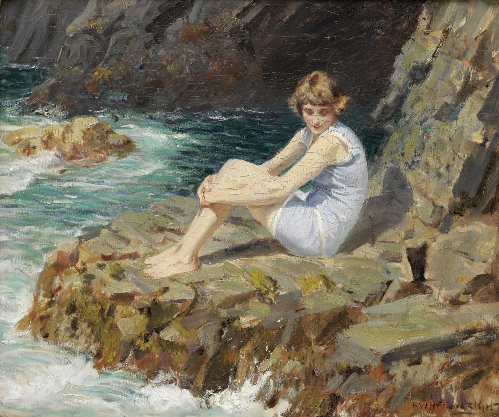Rowland Wheelwright comparable auction result: rowland wheelwright british 1870 1955 the bather