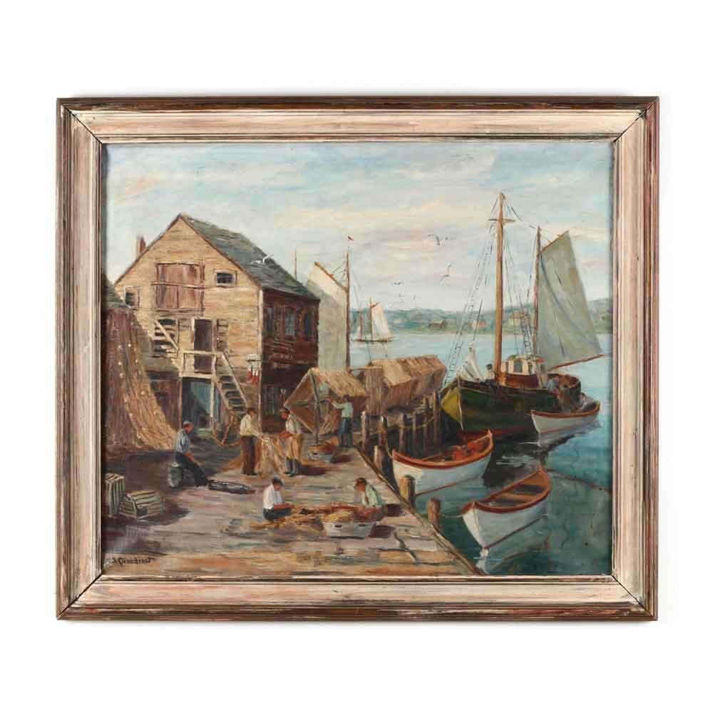 May Spear Clinedinst comparable auction result: may spear clinedinst american 1887 1960 mending nets