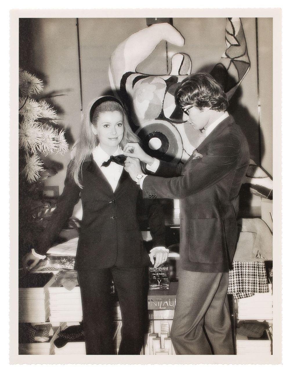 Alain Nogues comparable auction result: alain nogues b 1937 yves saint laurent and catherine deneuve 1966