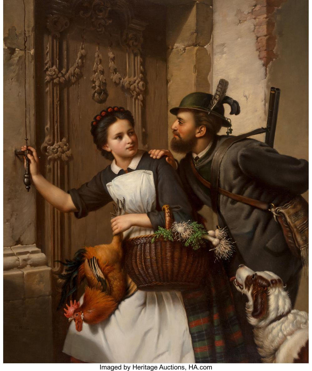 ferdinand minor german 1814 1883 the flirtation oil on canvas 43 1 2 x 36 inc · Heritage Auctions · 2020-04-09 Ferdinand Minor comparable auction result: ferdinand minor german 1814 1883 the flirtation oil on canvas 43 1 2 x 36 inc