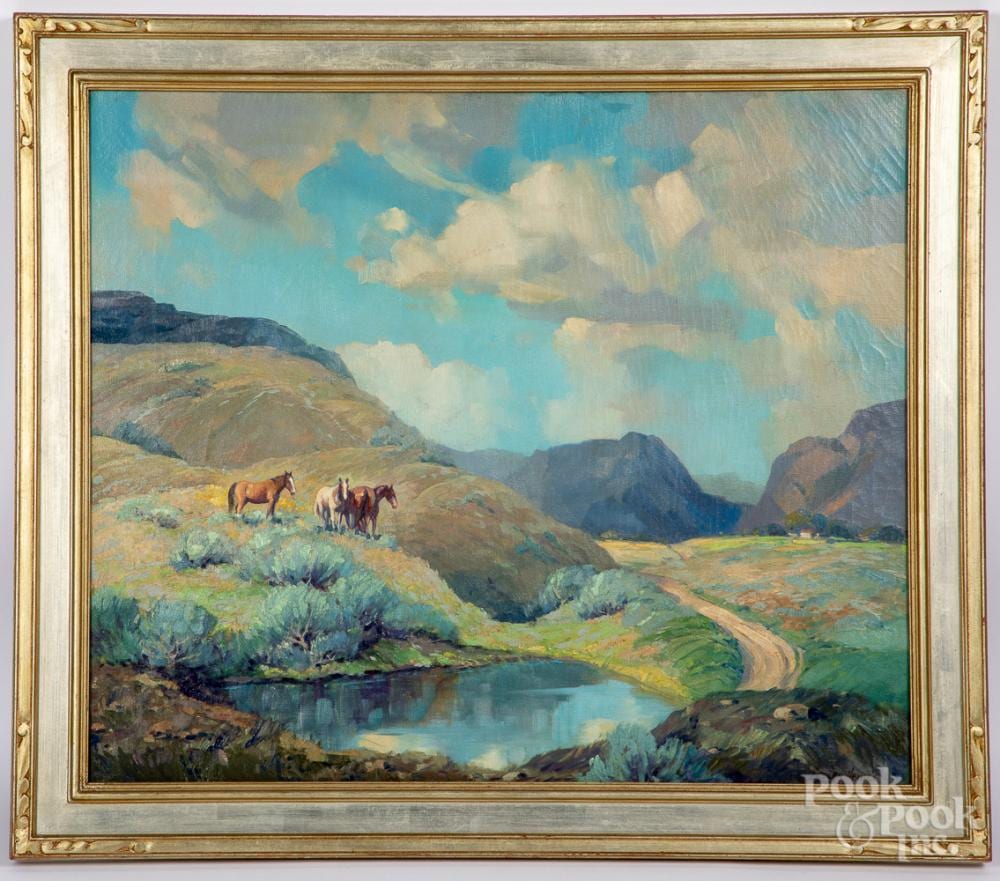 Adolph Heinze comparable auction result: adolph heinze american 1887 1958 oil on canvas