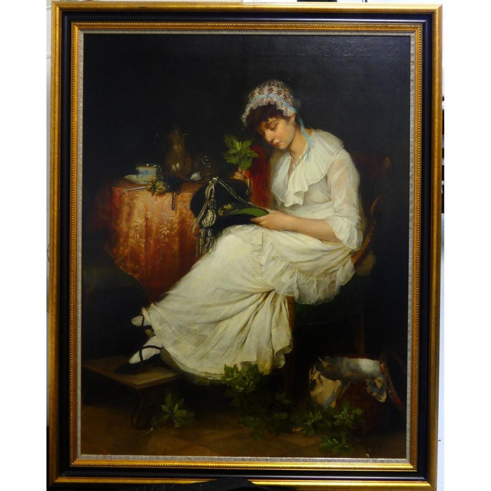 Louise Max-Ehrler comparable auction result: louise max ehrler widow oil painting on board
