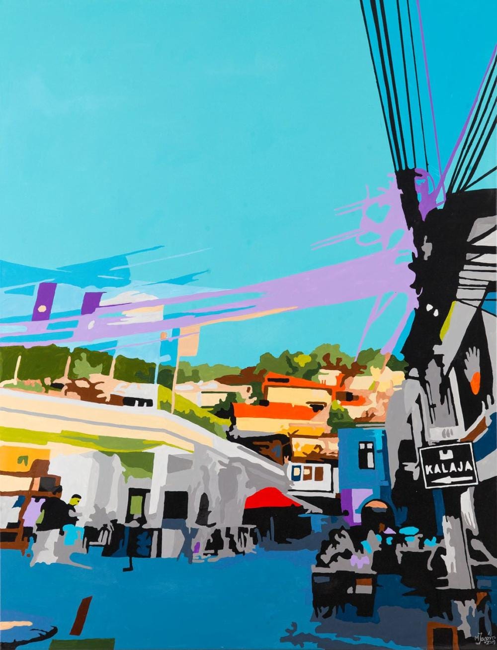 Malwina Jagora comparable auction result: malwina jagora b 1990 sunny day in prizren 2019 100 x 130 cm