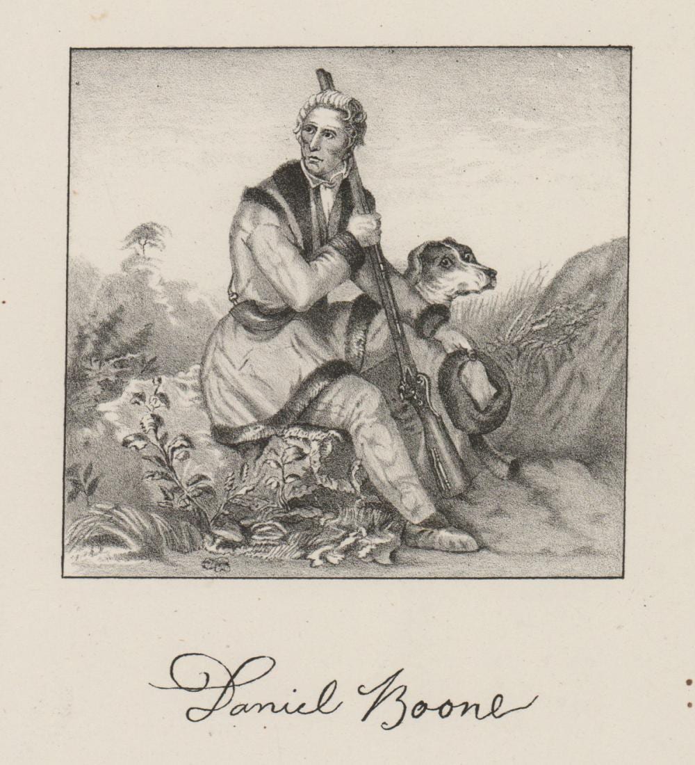 Alonzo Chappel comparable auction result: alonzo chappel lithograph daniel boone