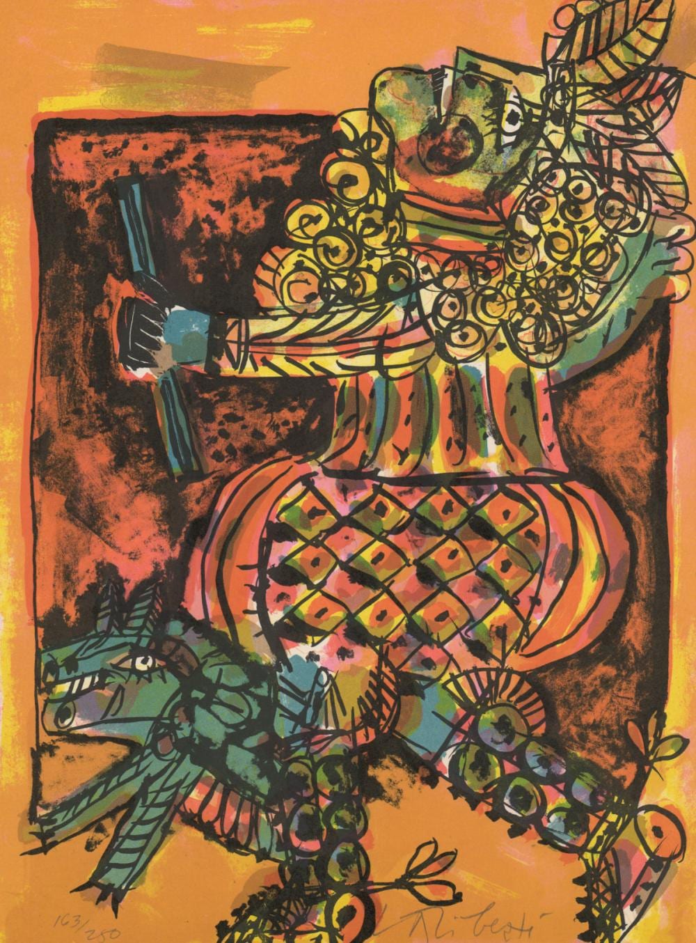 Norman Laliberte Lithograph [Modern, Clown] sold by Grant Zahajko Auctions, LLC, lot 289 — auction record photograph