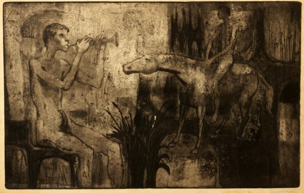 Frank Cassara comparable auction result: frank cassara etching aquatint on paper