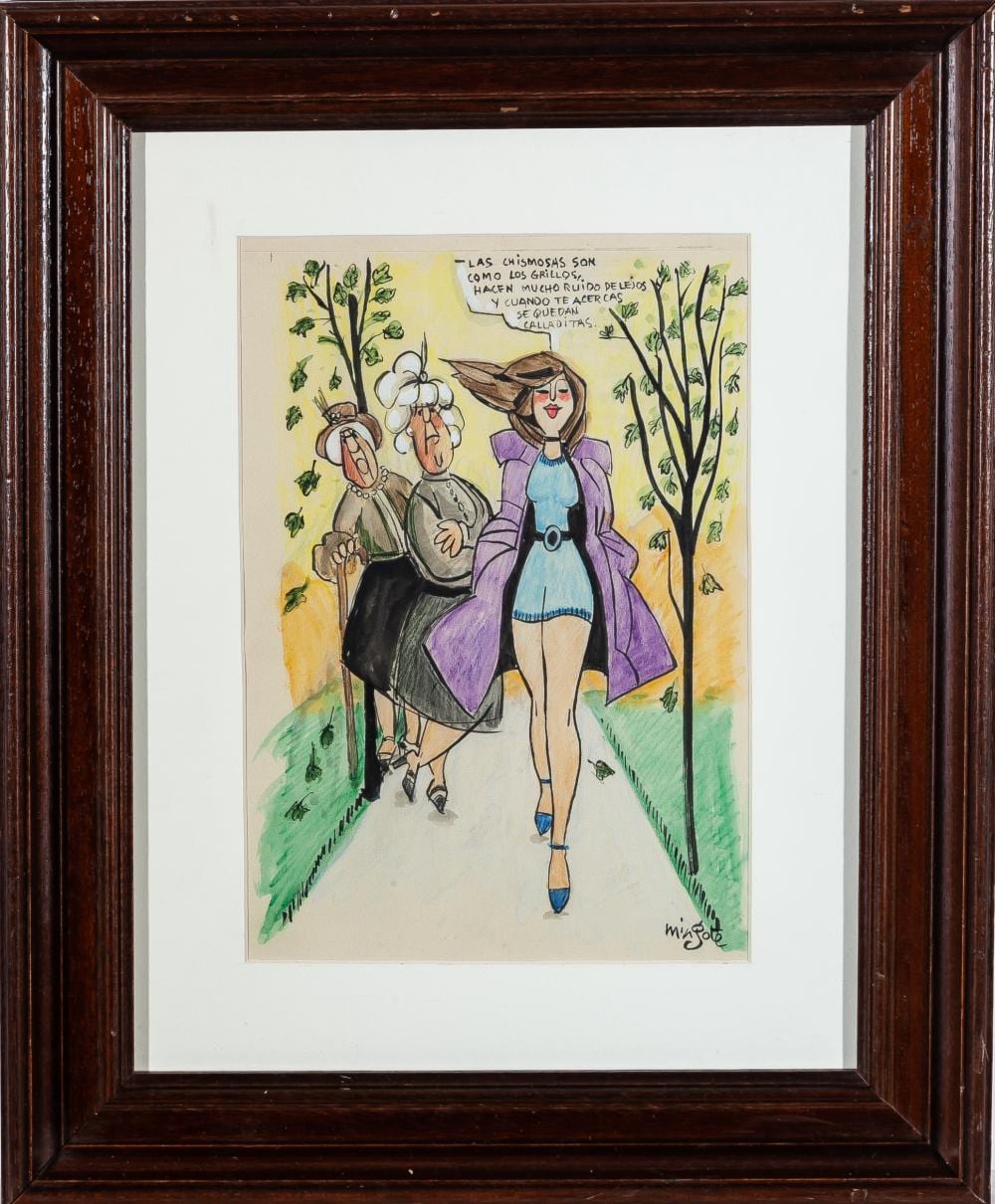 antonio mingote sitges 1919 madrid 2012 the gossip · Goya Subastas · 2020-06-03 Antonio Mingote comparable auction result: antonio mingote sitges 1919 madrid 2012 the gossip